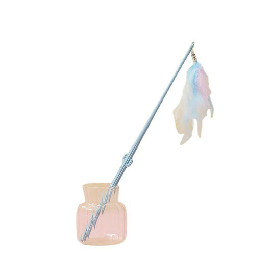 Feather Bell Cat Teaser Wand Toy
