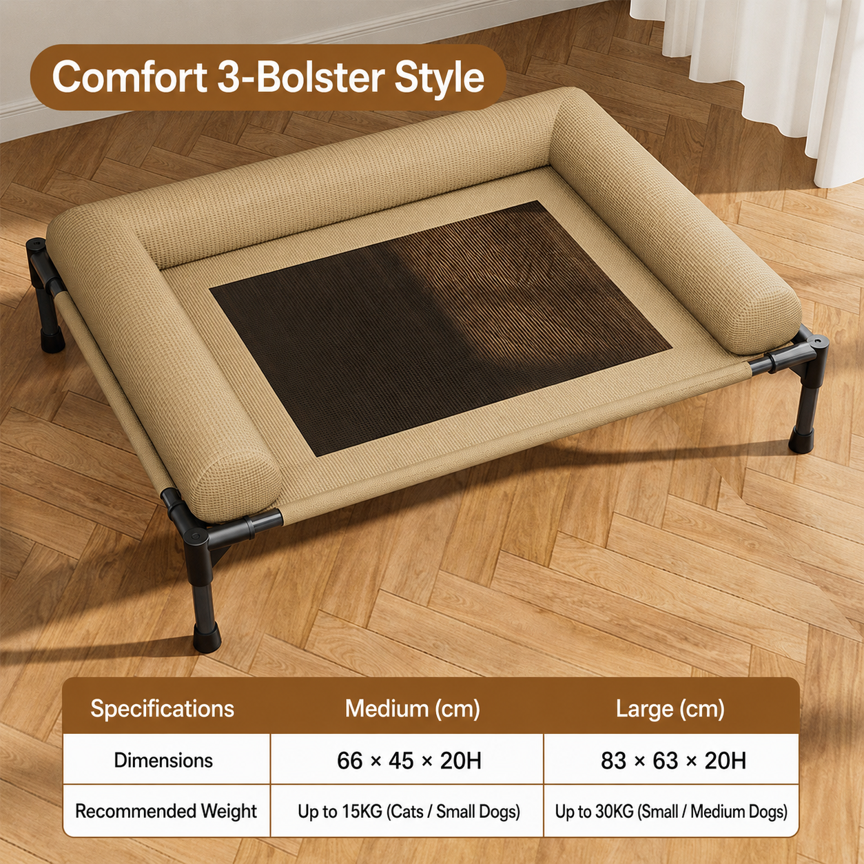Elevated Breathable Dog Cot Bed