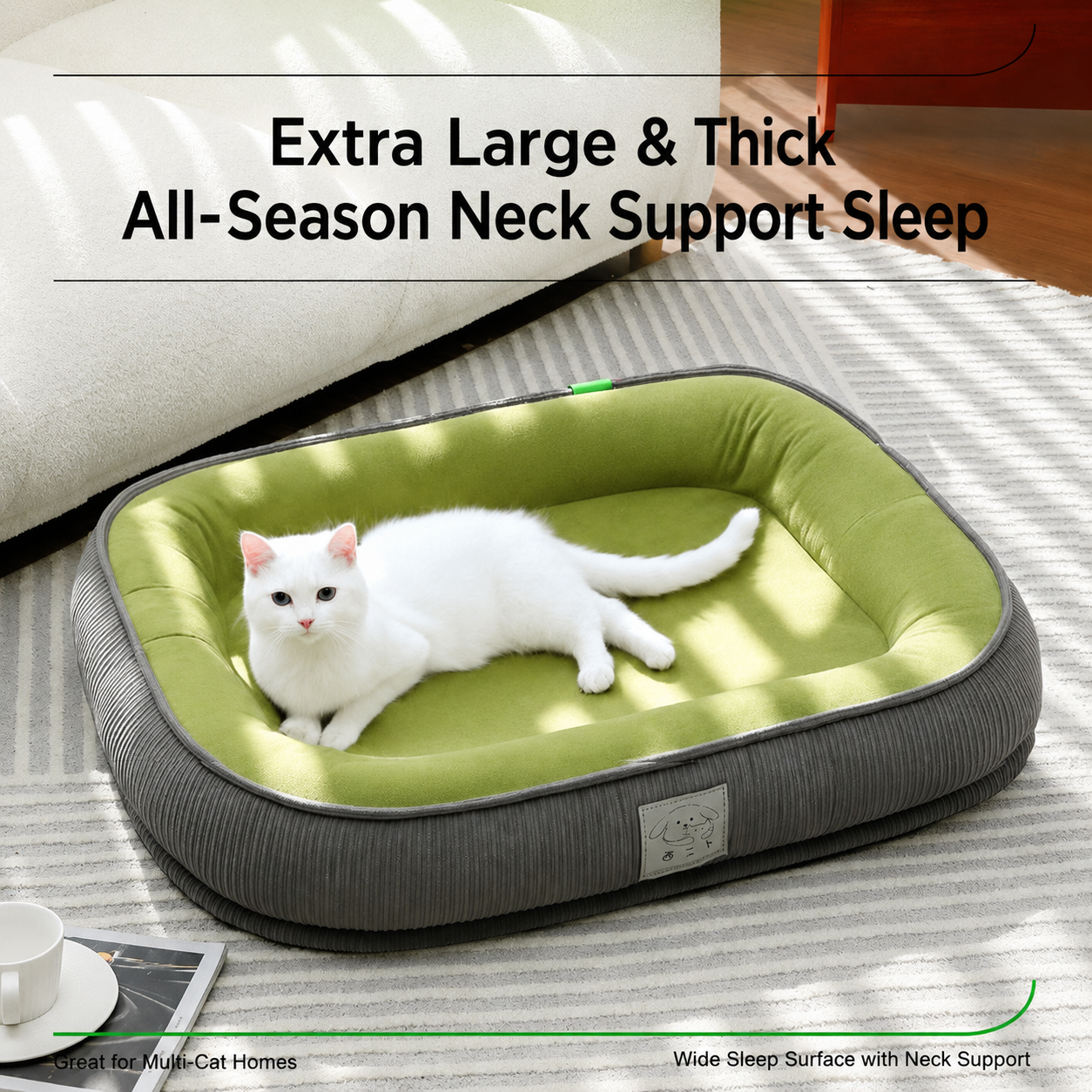 Four-Season Washable Pet Bed for Cats & Small Dogs