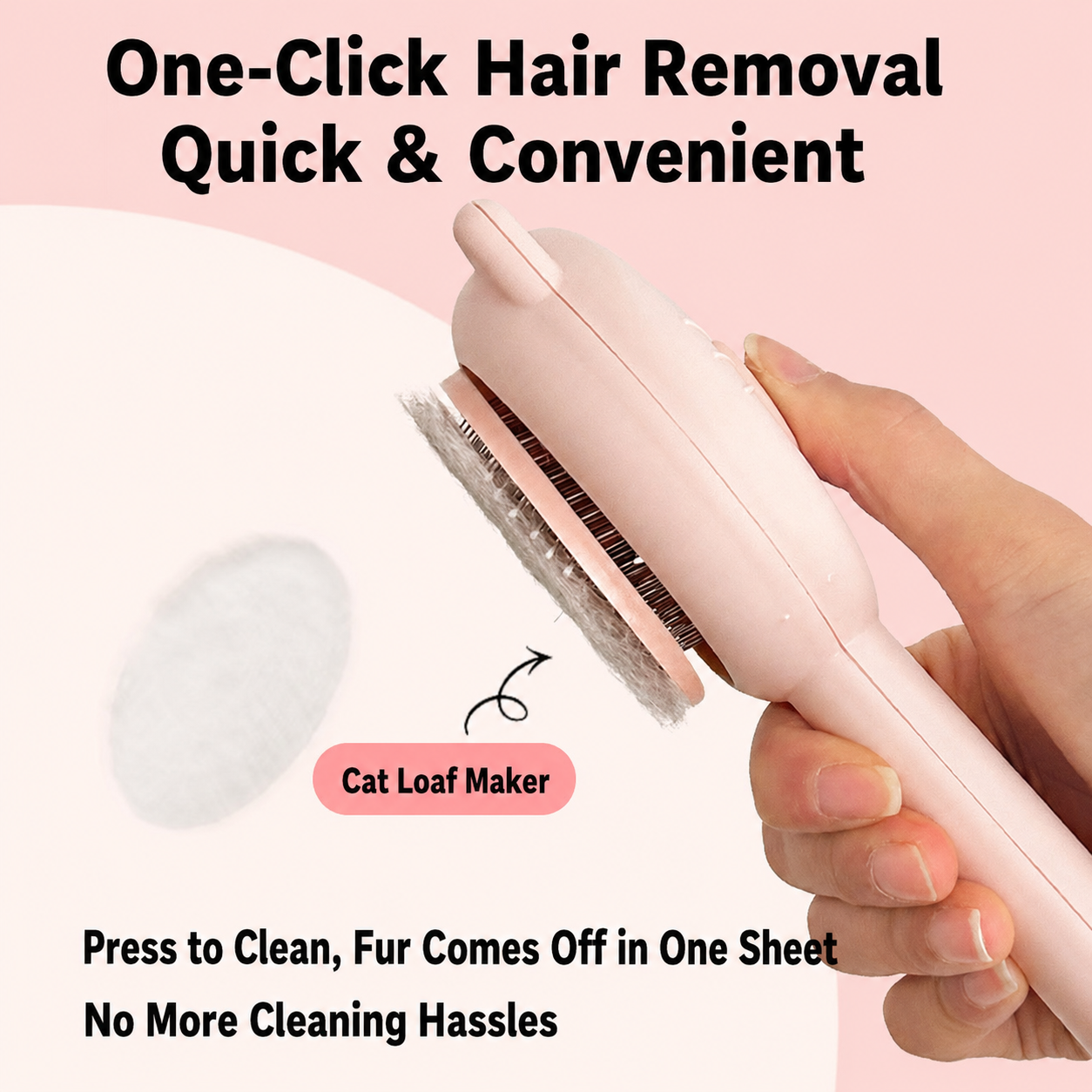 One-Click Pet Hair Removal Grooming Brush Gloves
