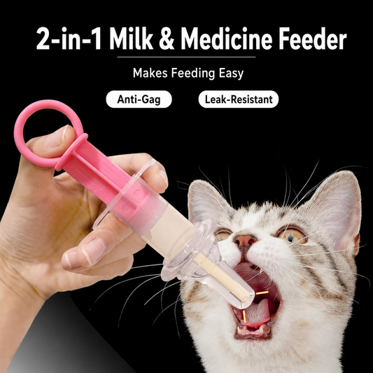Pet Medicine Syringe Feeder for Cats & Dogs