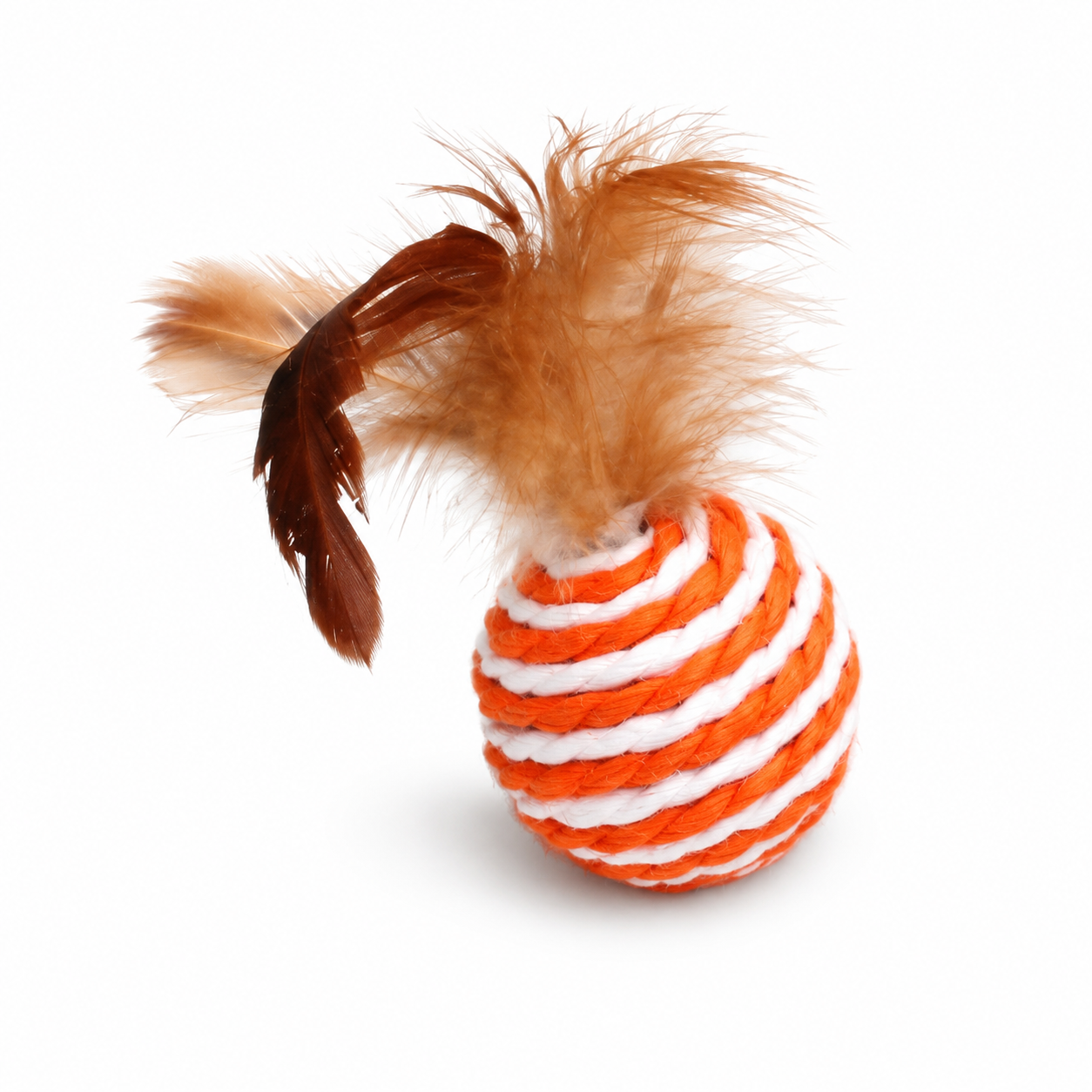 Feather Paper Rope Rattle Ball Cat Toy