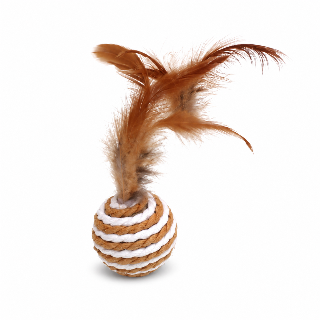 Feather Paper Rope Rattle Ball Cat Toy