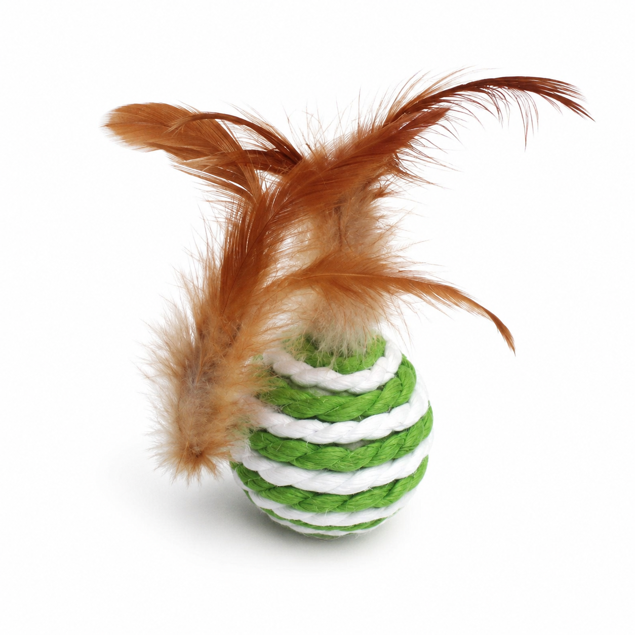 Feather Paper Rope Rattle Ball Cat Toy