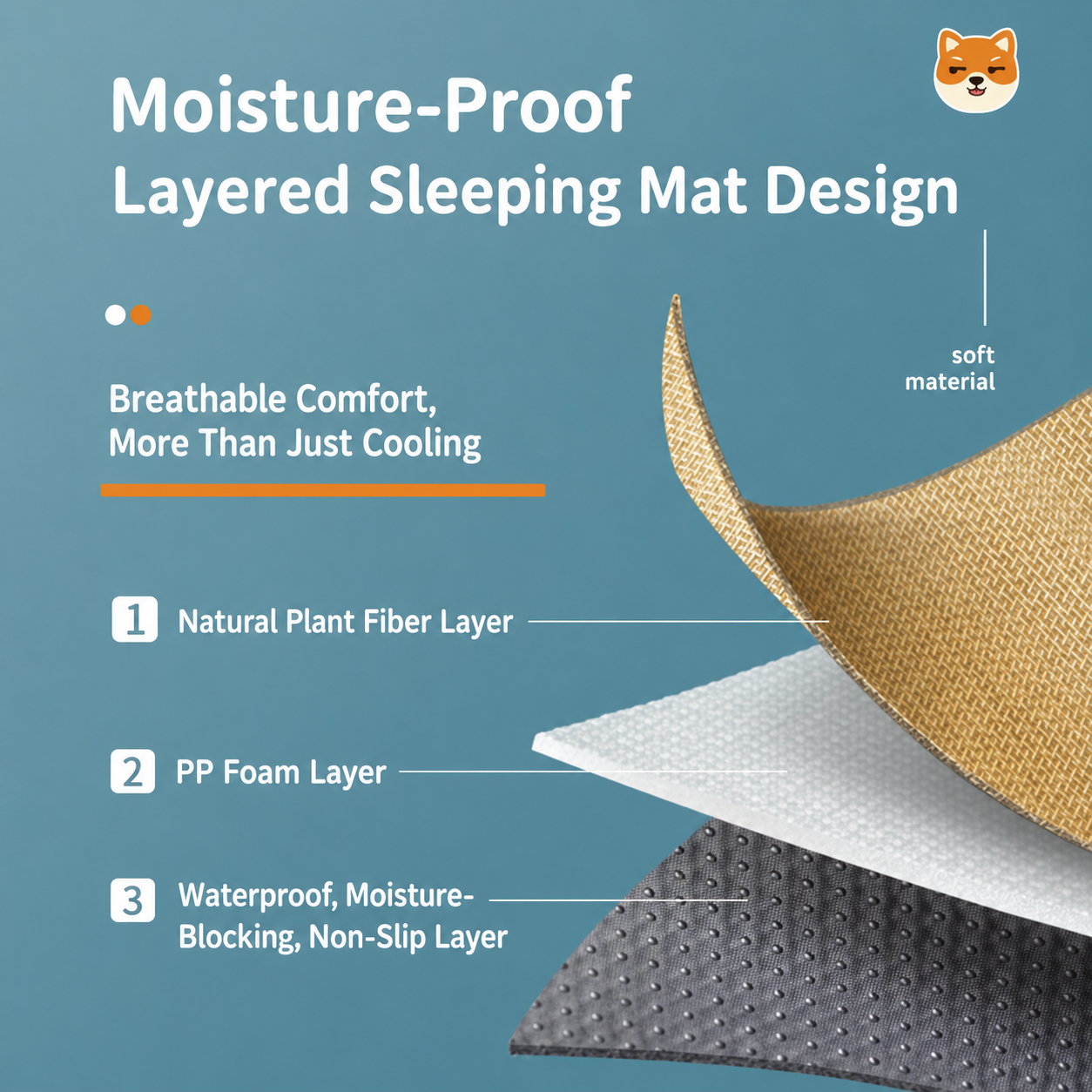 Breathable Rattan Cooling Pet Mat for Dogs & Cats