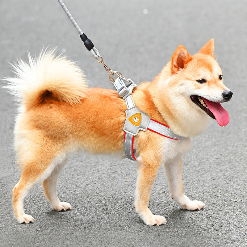 Reflective Y-Shaped Dog Harness and Leash Set