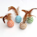 Feather Paper Rope Rattle Ball Cat Toy