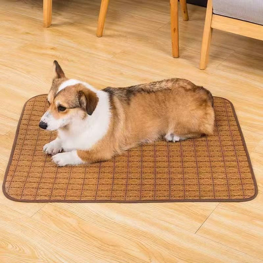 Breathable Rattan Cooling Pet Mat for Dogs & Cats